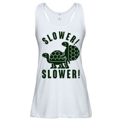 Funny Slower Slower Two Turtles Ladies Essential Flowy Tank