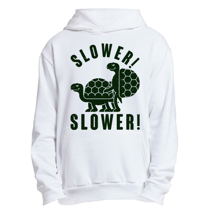 Funny Slower Slower Two Turtles Urban Pullover Hoodie