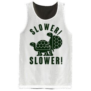 Funny Slower Slower Two Turtles Mesh Reversible Basketball Jersey Tank