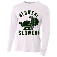 Funny Slower Slower Two Turtles Cooling Performance Long Sleeve Crew