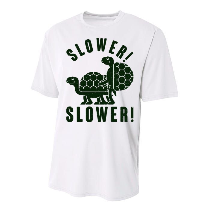 Funny Slower Slower Two Turtles Performance Sprint T-Shirt