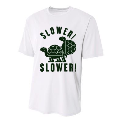 Funny Slower Slower Two Turtles Youth Performance Sprint T-Shirt
