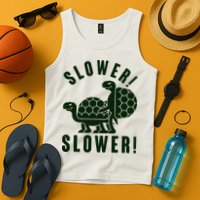 Funny Slower Slower Two Turtles Tank Top