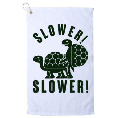 Funny Slower Slower Two Turtles Golf Towel