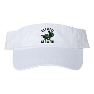 Funny Slower Slower Two Turtles Valucap Bio-Washed Visor