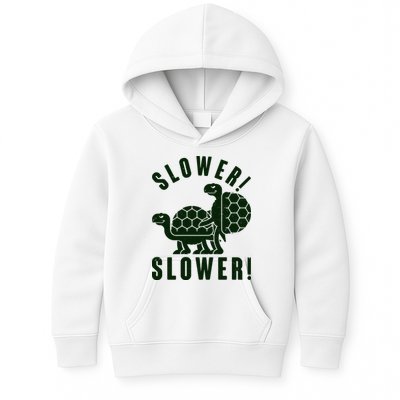Funny Slower Slower Two Turtles Kids Hoodie