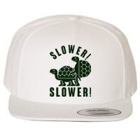 Funny Slower Slower Two Turtles Wool Snapback Cap