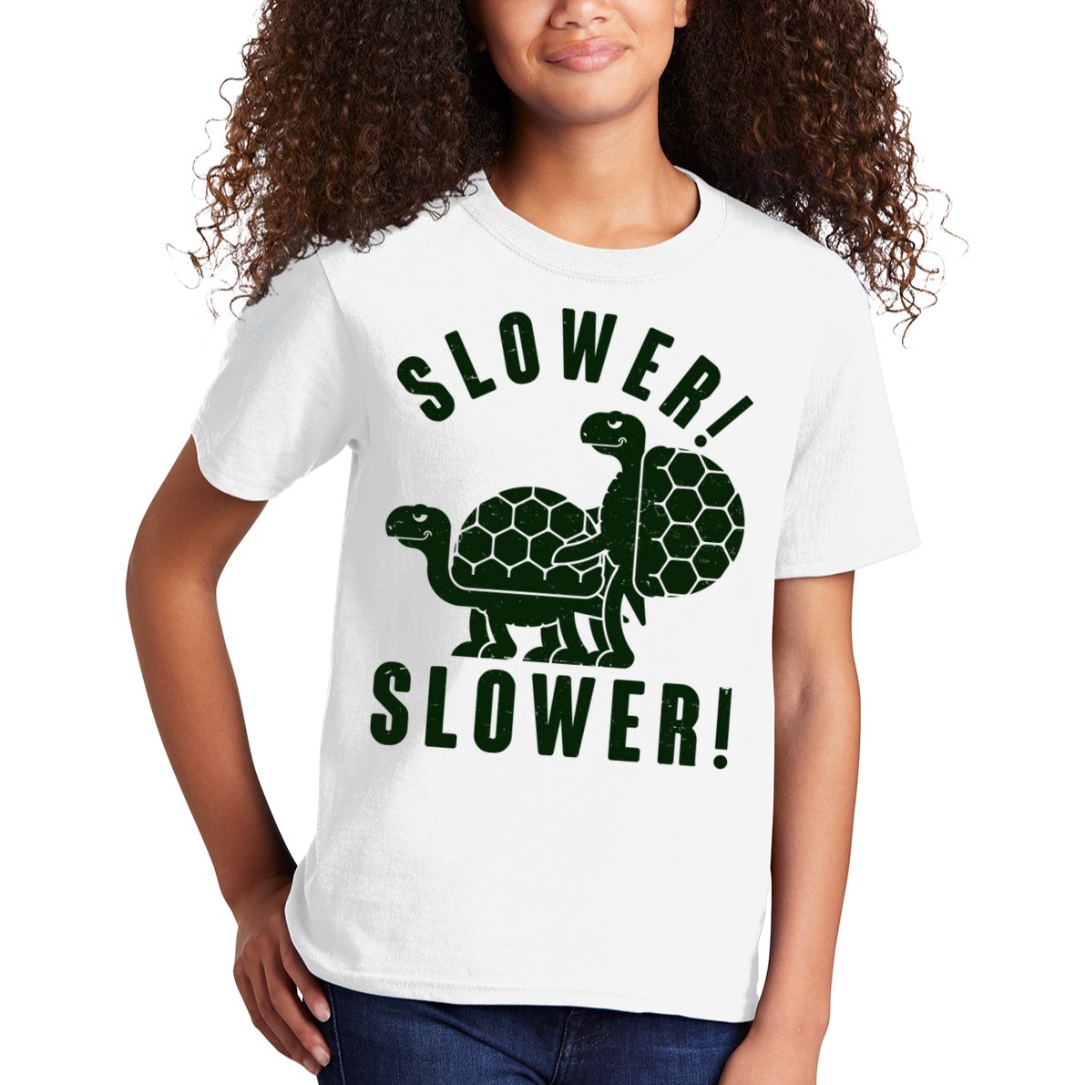 Funny Slower Slower Two Turtles Kids T-Shirt