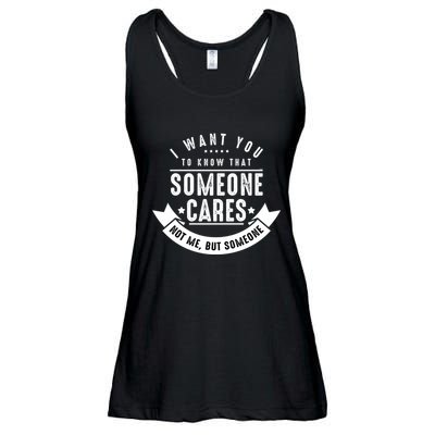 Funny Savage Sarcastic Someone Cares Not Me Ladies Essential Flowy Tank