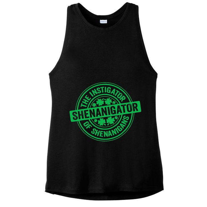 Funny Shenanigator St PatrickS Day Shenanigans Instigator Ladies PosiCharge Tri-Blend Wicking Tank