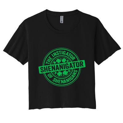 Funny Shenanigator St PatrickS Day Shenanigans Instigator Crop Top