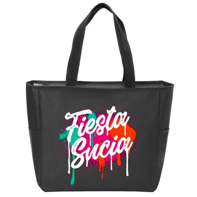 Fiesta Sucia San Antonio Zip Tote Bag