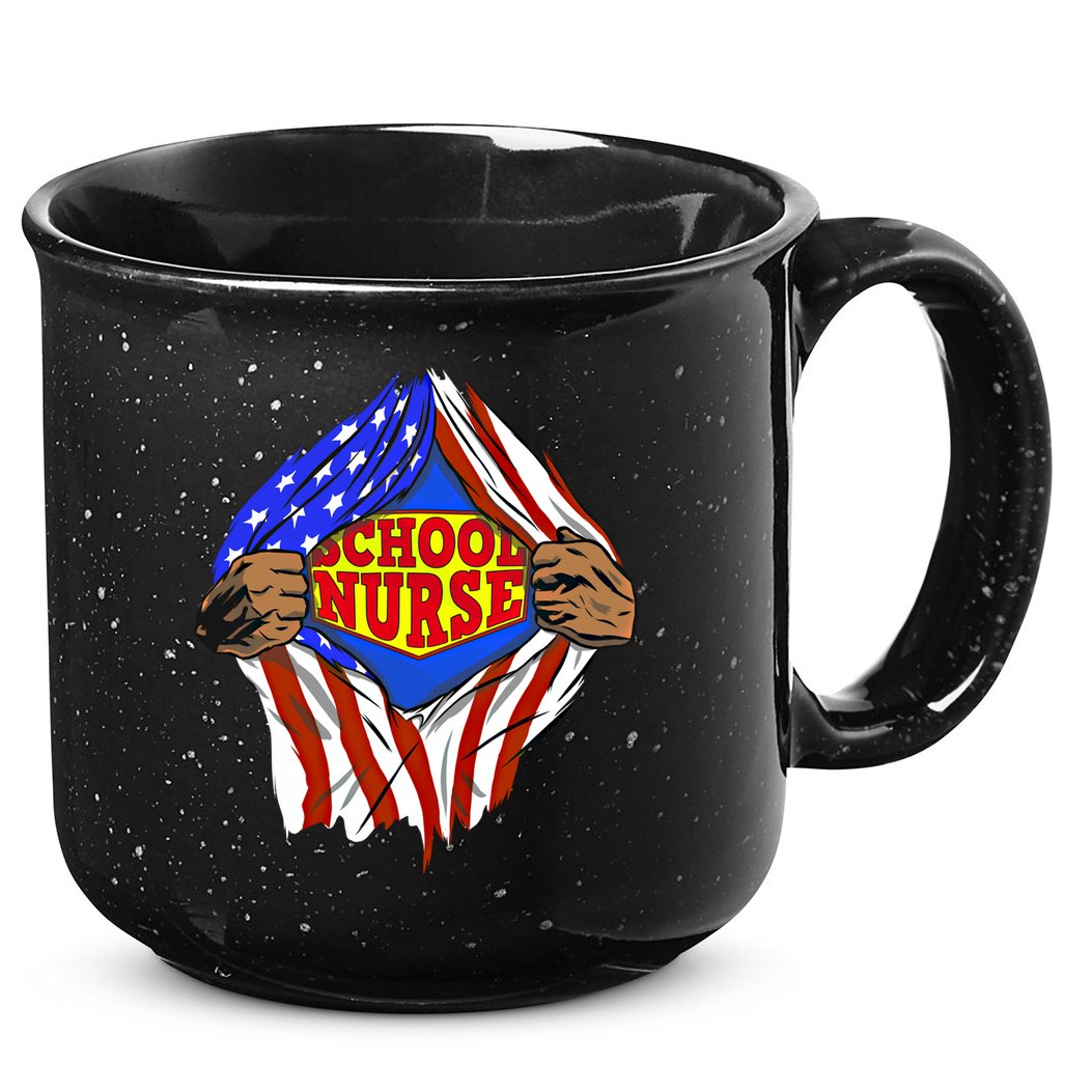Funny Super School Nurse Hero Job Great Gift 15oz Campfire Ceramic Mug