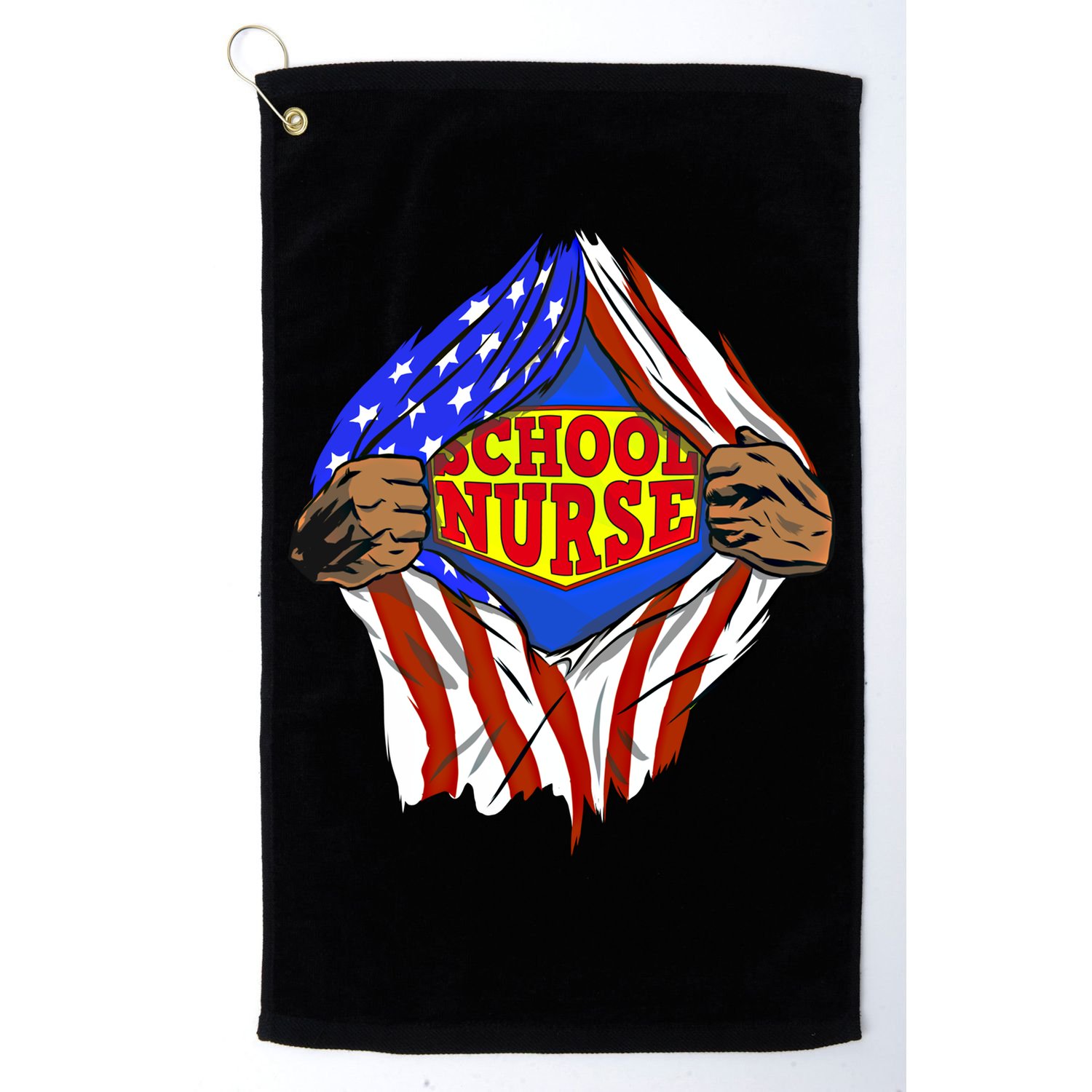 Funny Super School Nurse Hero Job Great Gift Golf Towel