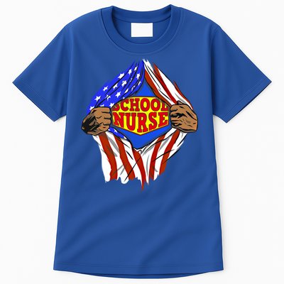 Funny Super School Nurse Hero Job Great Gift Tall T-Shirt