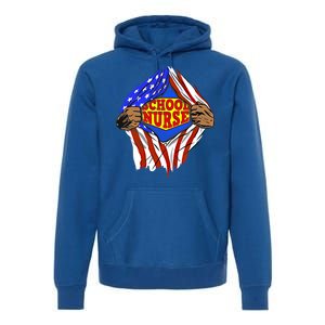 Funny Super School Nurse Hero Job Great Gift Premium Hoodie