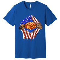 Funny Super School Nurse Hero Job Great Gift Premium T-Shirt