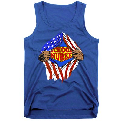 Funny Super School Nurse Hero Job Great Gift Tank Top