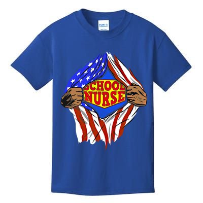 Funny Super School Nurse Hero Job Great Gift Kids T-Shirt