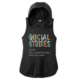 Funny Social Studies Teacher Definition Ladies PosiCharge Tri-Blend Wicking Draft Hoodie Tank