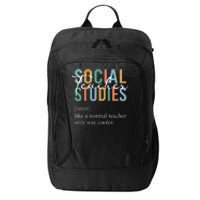 Funny Social Studies Teacher Definition City Backpack