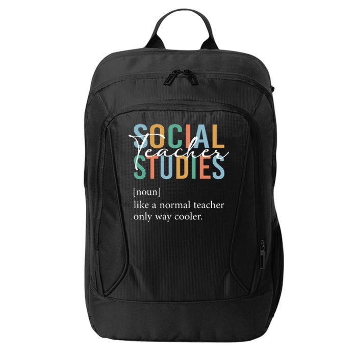 Funny Social Studies Teacher Definition City Backpack