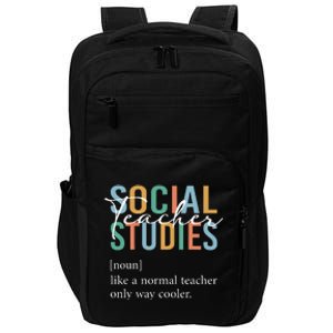 Funny Social Studies Teacher Definition Impact Tech Backpack