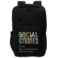 Funny Social Studies Teacher Definition Impact Tech Backpack