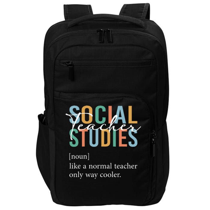 Funny Social Studies Teacher Definition Impact Tech Backpack