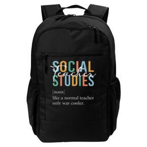 Funny Social Studies Teacher Definition Daily Commute Backpack