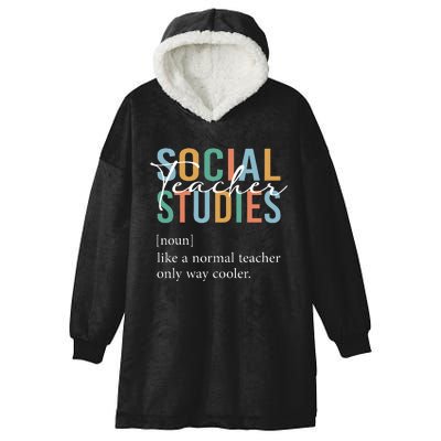 Funny Social Studies Teacher Definition Hooded Wearable Blanket