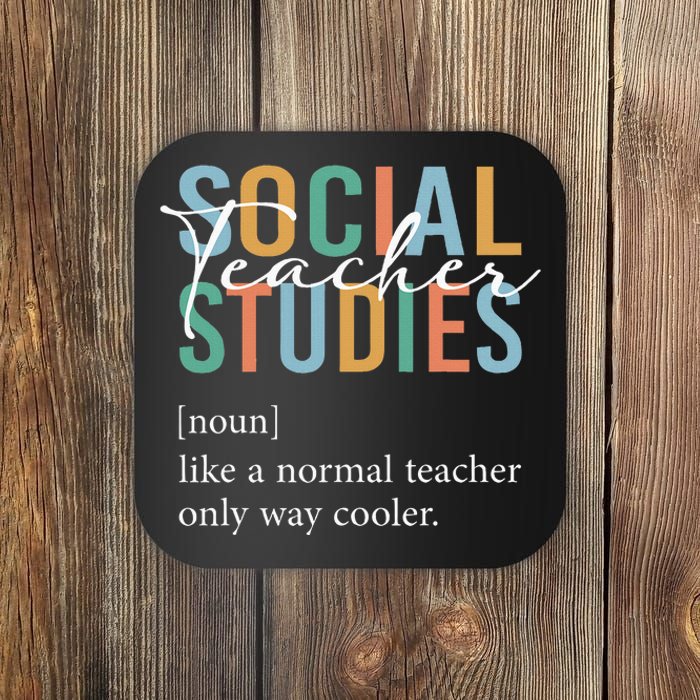 Funny Social Studies Teacher Definition Coaster