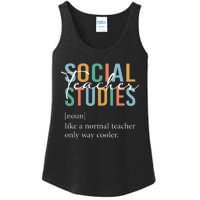 Funny Social Studies Teacher Definition Ladies Essential Tank