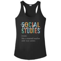 Funny Social Studies Teacher Definition Ladies PosiCharge Competitor Racerback Tank