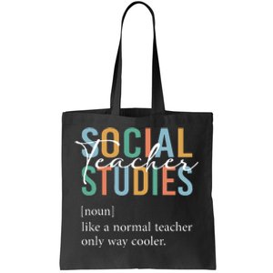 Funny Social Studies Teacher Definition Tote Bag