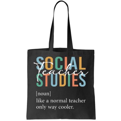 Funny Social Studies Teacher Definition Tote Bag