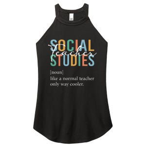 Funny Social Studies Teacher Definition Women's Perfect Tri Rocker Tank