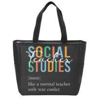 Funny Social Studies Teacher Definition Zip Tote Bag