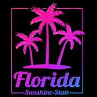 Florida Sunshine State Retro Look 16 in Basic Backpack