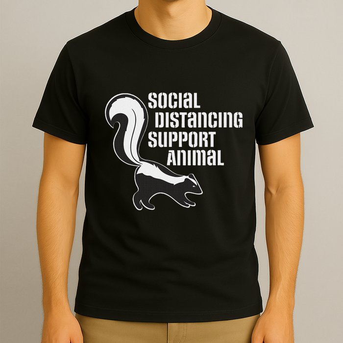 Funny Sarcastic Social Distancing Support Expert Pet Skunk T-Shirt