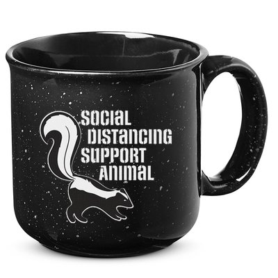 Funny Sarcastic Social Distancing Support Expert Pet Skunk 15oz Campfire Ceramic Mug