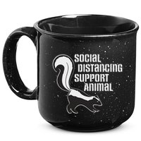 Funny Sarcastic Social Distancing Support Expert Pet Skunk 15oz Campfire Ceramic Mug