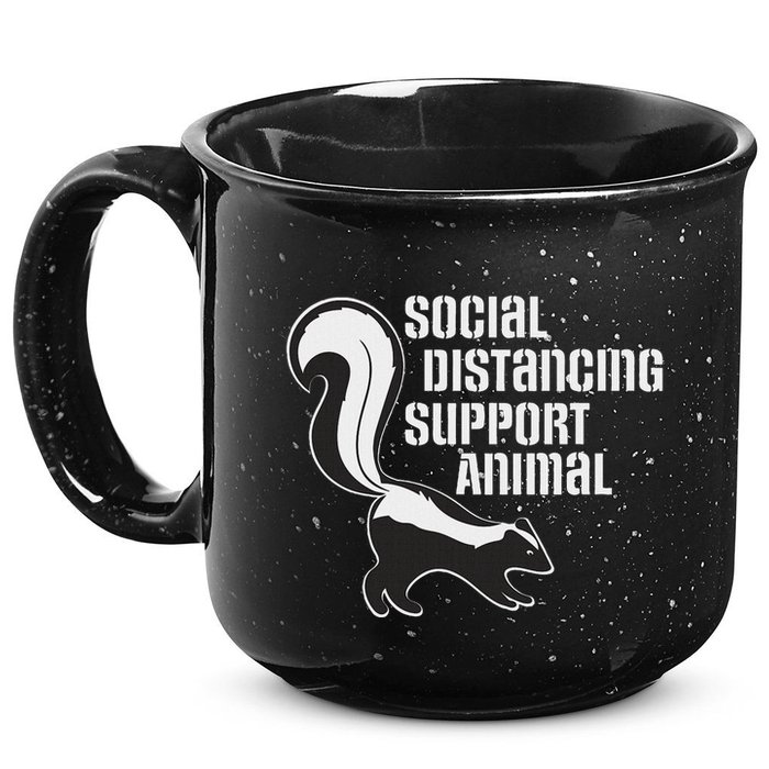 Funny Sarcastic Social Distancing Support Expert Pet Skunk 15oz Campfire Ceramic Mug