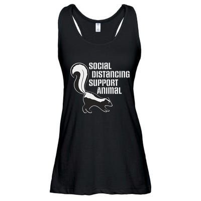Funny Sarcastic Social Distancing Support Expert Pet Skunk Ladies Essential Flowy Tank
