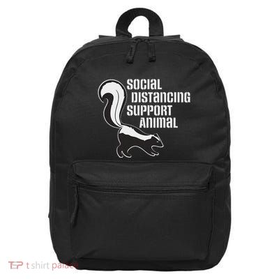 Funny Sarcastic Social Distancing Support Expert Pet Skunk 16 in Basic Backpack