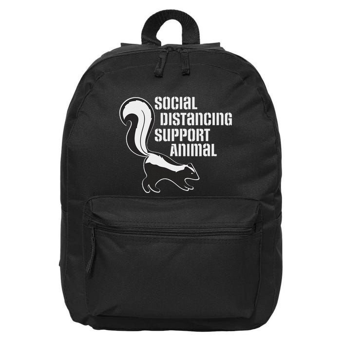 Funny Sarcastic Social Distancing Support Expert Pet Skunk 16 in Basic Backpack