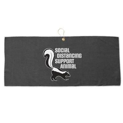 Funny Sarcastic Social Distancing Support Expert Pet Skunk Large Microfiber Waffle Golf Towel