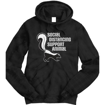 Funny Sarcastic Social Distancing Support Expert Pet Skunk Tie Dye Hoodie