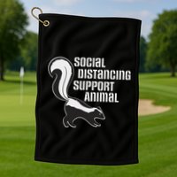 Funny Sarcastic Social Distancing Support Expert Pet Skunk Golf Towel