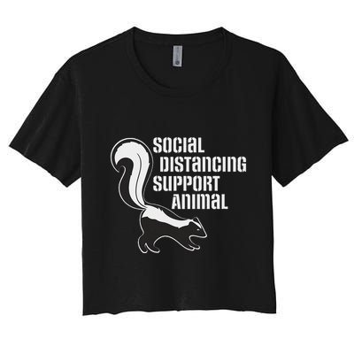 Funny Sarcastic Social Distancing Support Expert Pet Skunk Crop Top